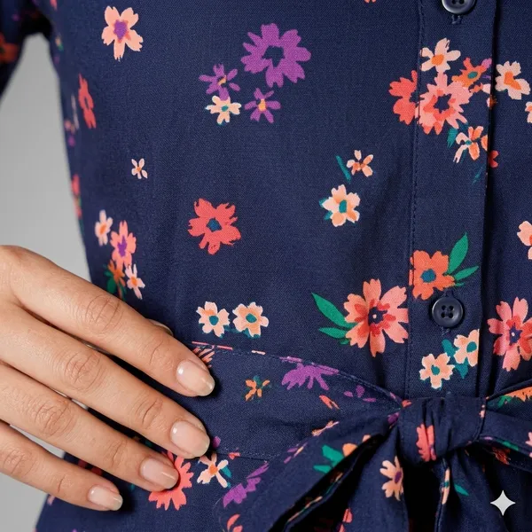 Navy_Blue_Rayon_Cotton_A-Line_Floral_Print_Shirt_Dress_For_Women