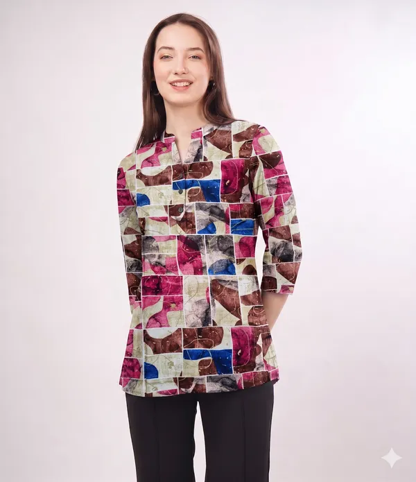 Multicolor_Rayon_Cotton_Relaxed_Abstract_Print_Tunic_Top_For_Women