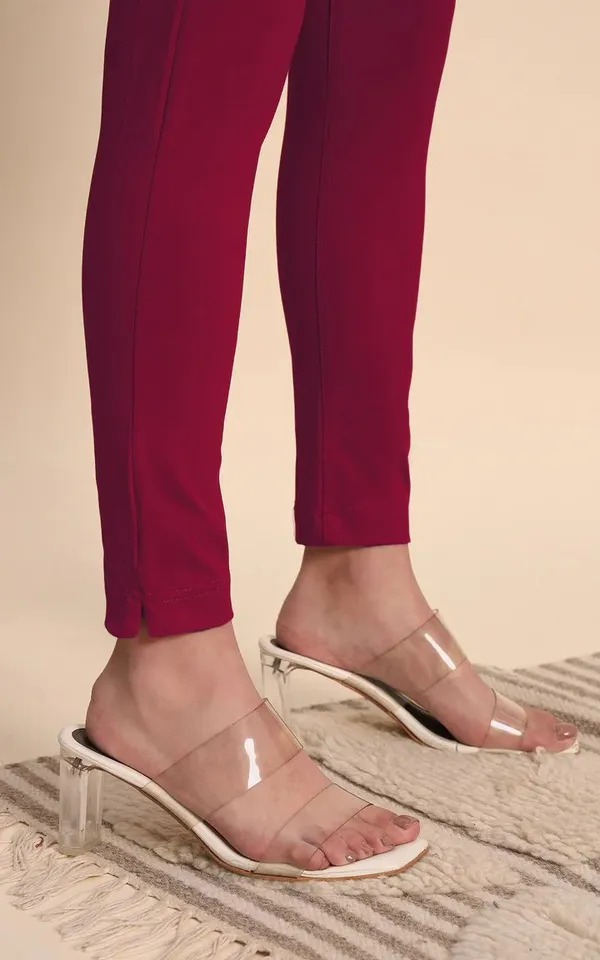 Maroon_Cotton_Lycra_High_Waist_Slim_Fit_Jeggings_For_Women
