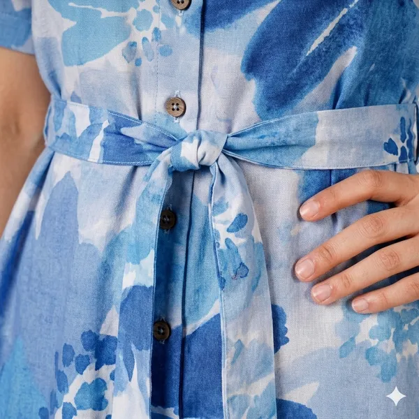 Blue_Rayon_Cotton_A-Line_Floral_Print_Shirt_Dress_For_Women