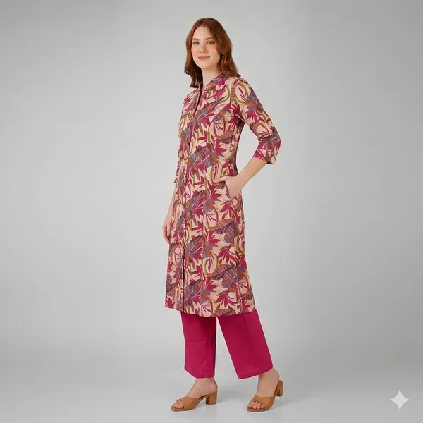Pink_Floral_Rayon_Cotton_Straight_Kurta_Set_For_Women