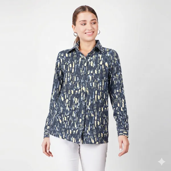 Navy_Blue_Abstract_Print_Rayon_Cotton_Full_Sleeve_Shirt_For_Women