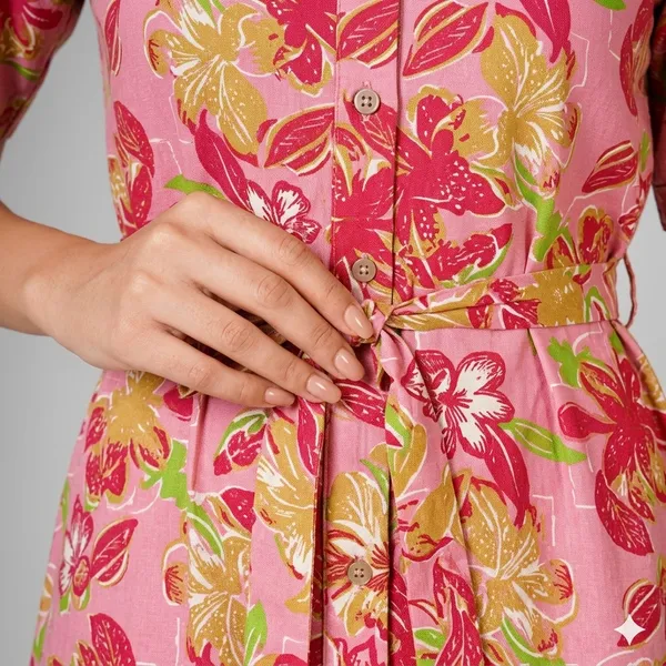 Pink_Rayon_Cotton_Collared_Floral_Print_Shirt_Dress_For_Women