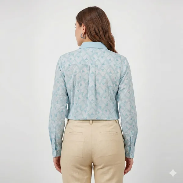 Light_Blue_Floral_Print_Rayon_Cotton_Relaxed_Shirt_For_Women