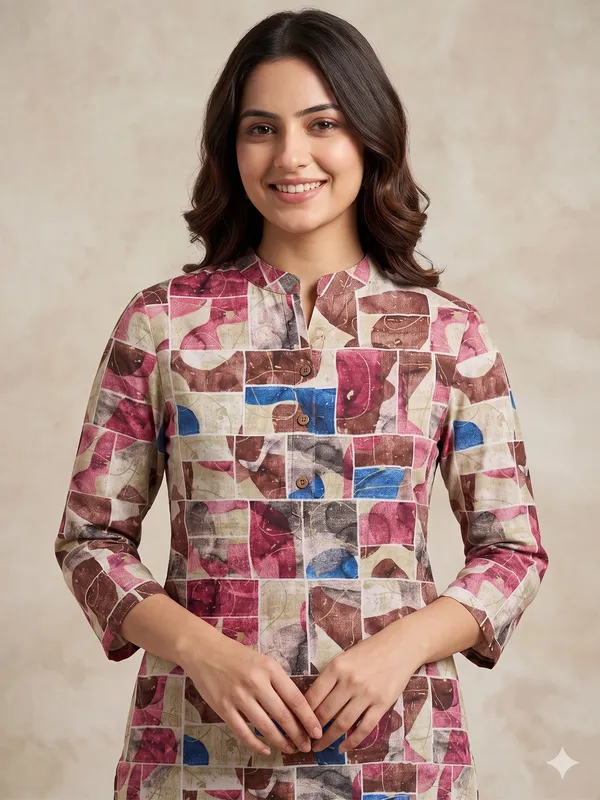 Multicolor_Rayon_Cotton_Relaxed_Abstract_Print_Tunic_Top_For_Women