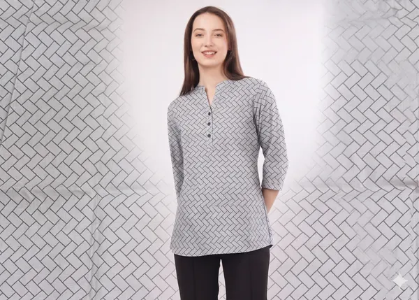 Grey_Rayon_Cotton_Relaxed_Geometric_Print_Tunic_Top_For_Women
