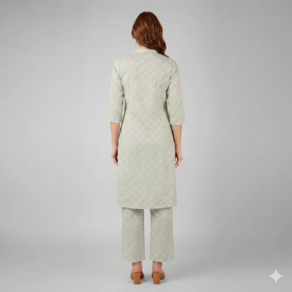 Sage_Green_Geometric_Rayon_Cotton_Straight_Kurta_Pant_Set_For_Women