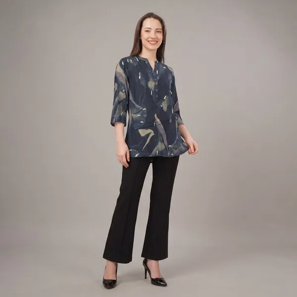 Navy_Blue_Rayon_Cotton_Relaxed_Abstract_Print_Tunic_Top_For_Women