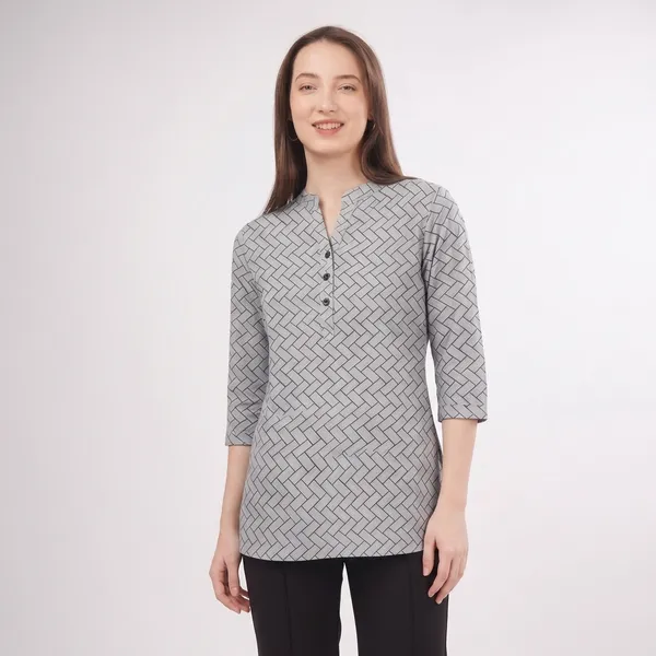 Grey_Rayon_Cotton_Relaxed_Geometric_Print_Tunic_Top_For_Women