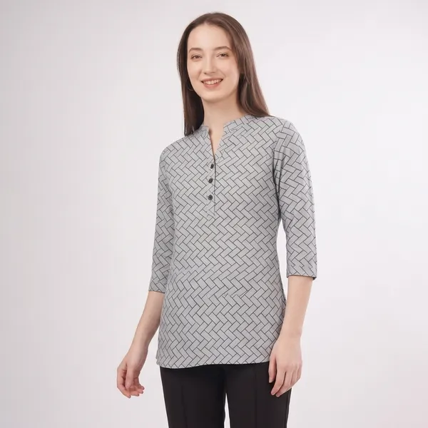 Grey_Rayon_Cotton_Relaxed_Geometric_Print_Tunic_Top_For_Women