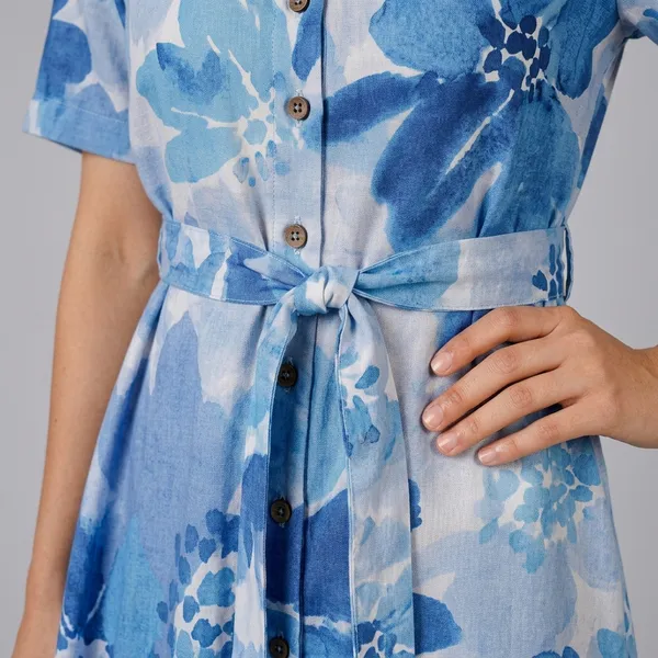 Blue_Rayon_Cotton_A-Line_Floral_Print_Shirt_Dress_For_Women