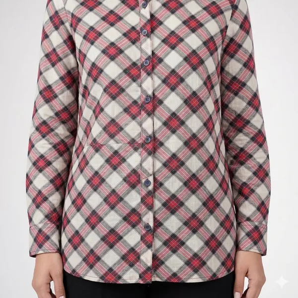 Multicolor_Checked_Rayon_Cotton_Shirt_For_Women