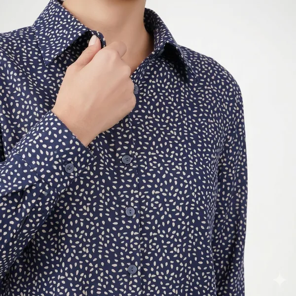 Navy_Blue_Printed_Rayon_Cotton_Full_Sleeve_Shirt_For_Women