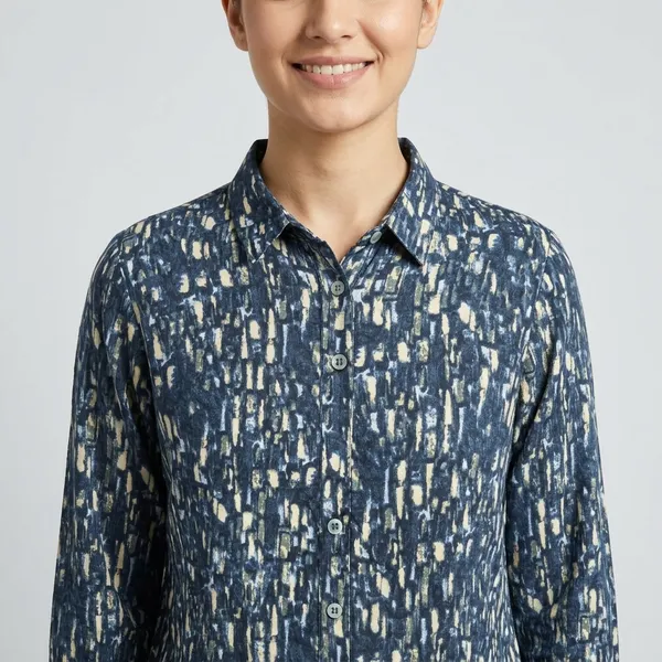 Navy_Blue_Abstract_Print_Rayon_Cotton_Full_Sleeve_Shirt_For_Women