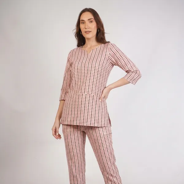 Pink_Printed_Rayon_Cotton_Tunic_Co-Ord_Set_For_Women