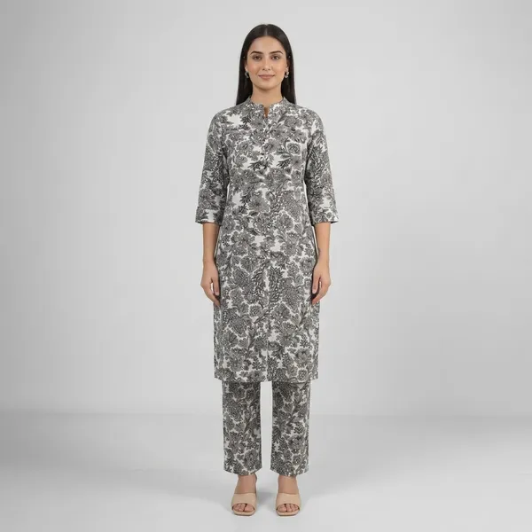 Grey_Rayon_Cotton_Straight_Kurta_Pyjama_Set_For_Women