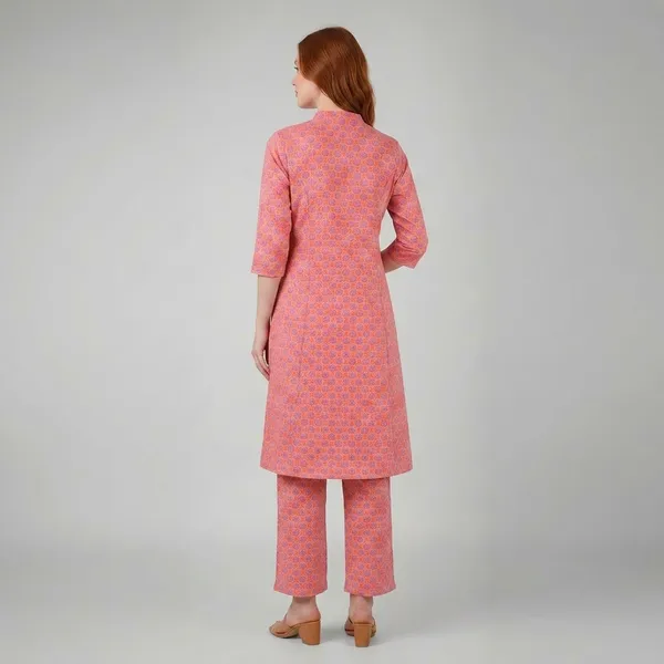 Pink_Floral_Rayon_Cotton_Straight_Kurta_Pant_Set_For_Women