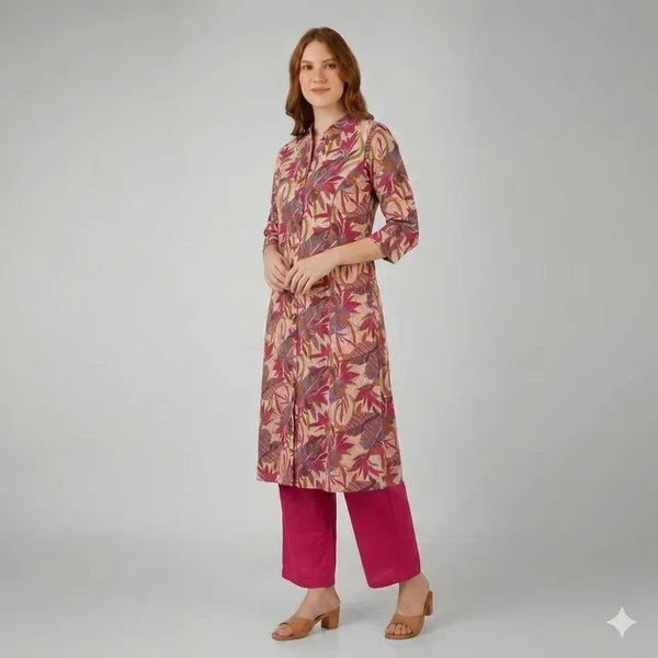 Pink_Floral_Rayon_Cotton_Straight_Kurta_Set_For_Women