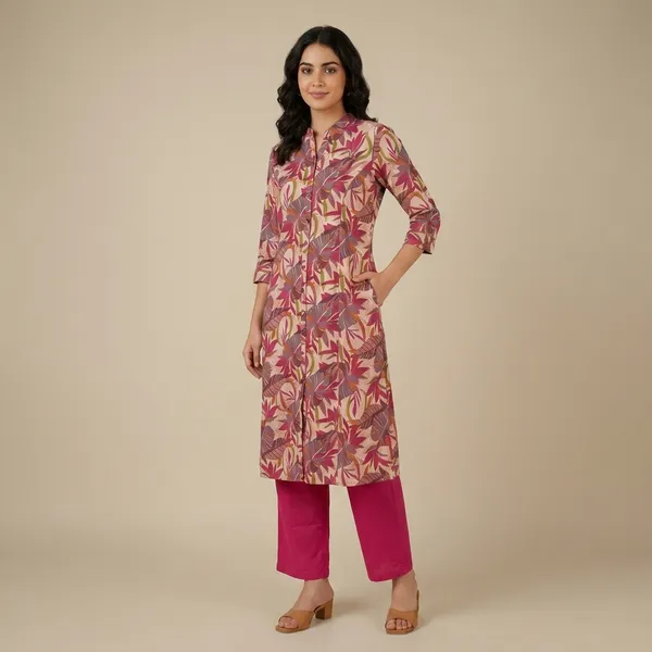 Pink_Floral_Rayon_Cotton_Straight_Kurta_Set_For_Women