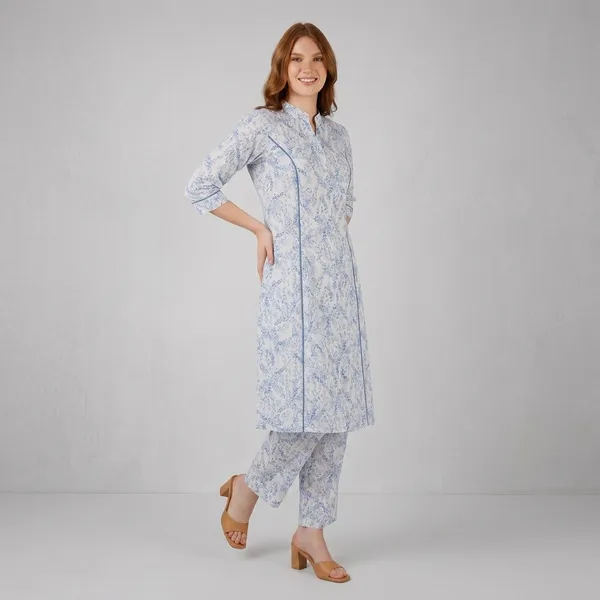 Blue_Floral_Rayon_Cotton_Straight_Kurta_Set_For_Women