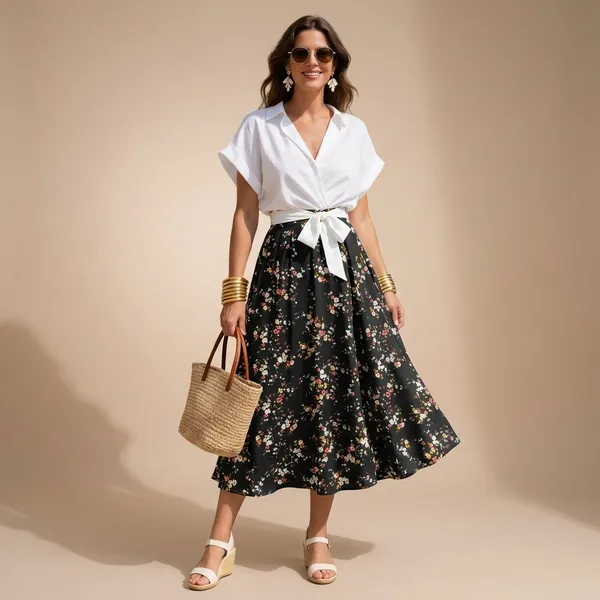 Black_Rayon_Cotton_Relaxed_Fit_Floral_Midi_Skirt_For_Women