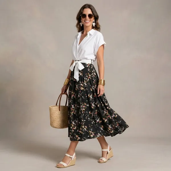 Black_Rayon_Cotton_Relaxed_Fit_Floral_Midi_Skirt_For_Women