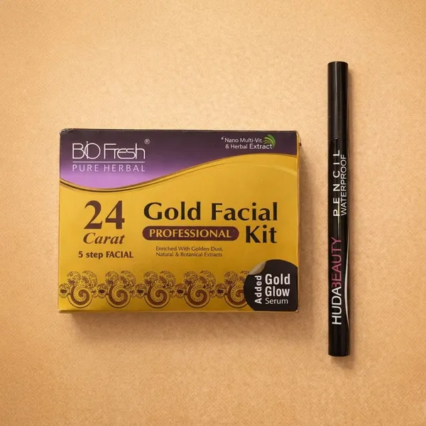 Duebold_-_Gold_Facial_Kit_With_Free_Aloe_Vera_Gel_|_24_Carat_|_Single_Use_Nano_Kit_And_Duebold_-_Eyeliner_By_Huda_Beauty_Pack_Of_2