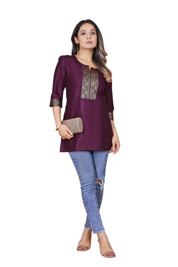 Purple_Silk_Straight_Embroidered_Kurta_For_Women