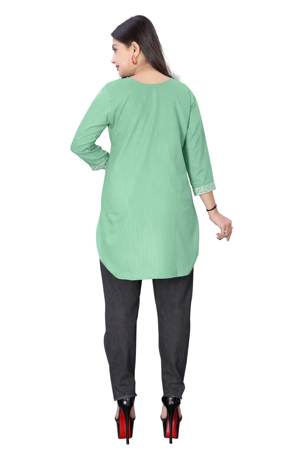 Green_Cotton_Straight_Embroidered_Kurti_For_Women