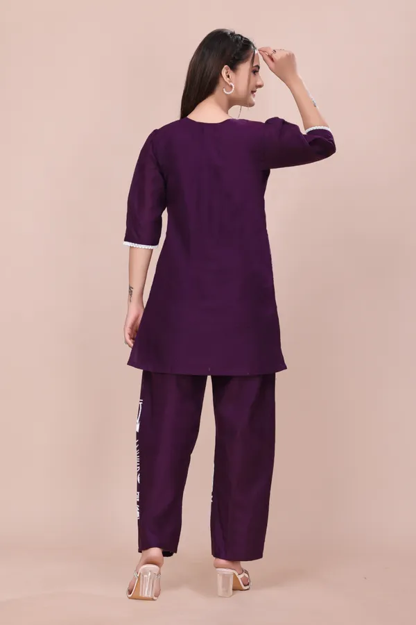 Purple_Cotton_Floral_Embroidered_Kurta_Pant_Set_For_Women