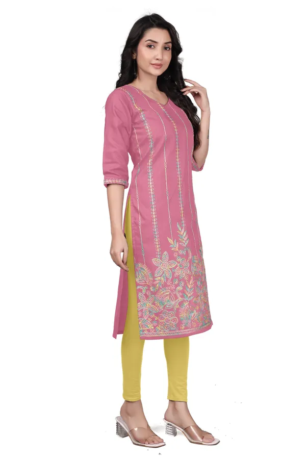 Pink_Georgette_Straight_Embroidered_Kurta_For_Women
