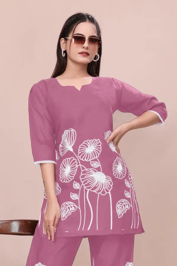 Purple_Cotton_Relaxed_Fit_Floral_Embroidered_Co-Ord_Set_For_Women