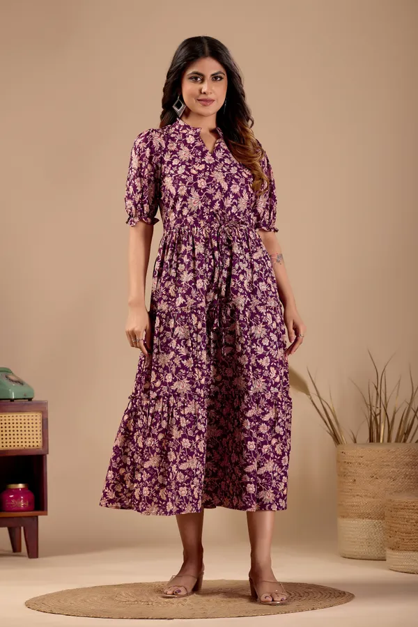 Teal__Cotton__blend_Relaxe_Printed__gown_For_Women