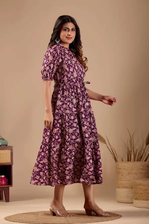 Teal__Cotton__blend_Relaxe_Printed__gown_For_Women