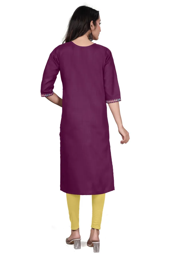 Purple_Cotton_Straight_Embroidered_Kurta_For_Women