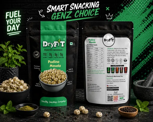 Dryfit_Pudina_Masala_Roasted_Makhana_High_Protein_Snack