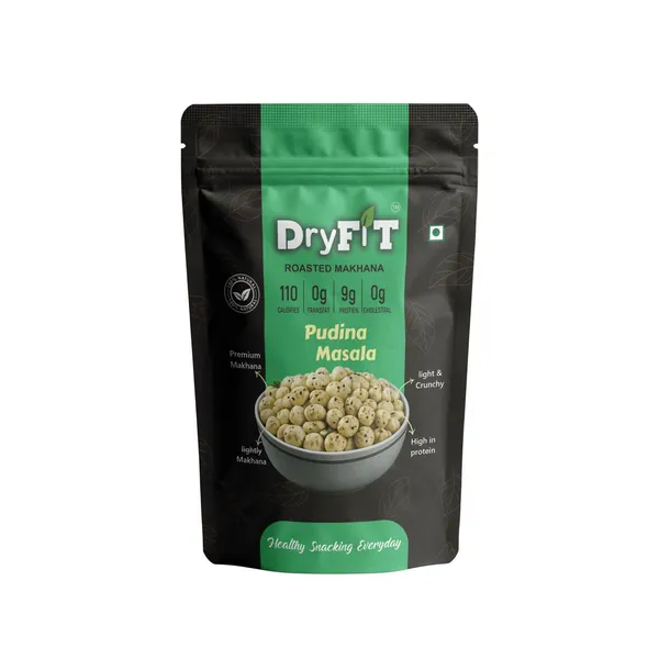 Dryfit_Pudina_Masala_Roasted_Makhana_High_Protein_Snack