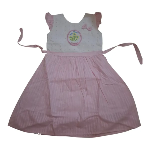White_And_Pink_Cotton_Sleeveless_Floral_Embroidered_Dress_For_Baby_Girls