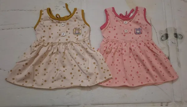 Beige_And_Pink_Cotton_Sleeveless_Floral_Print_Dress_For_Baby_Girls_Pack_Of_2