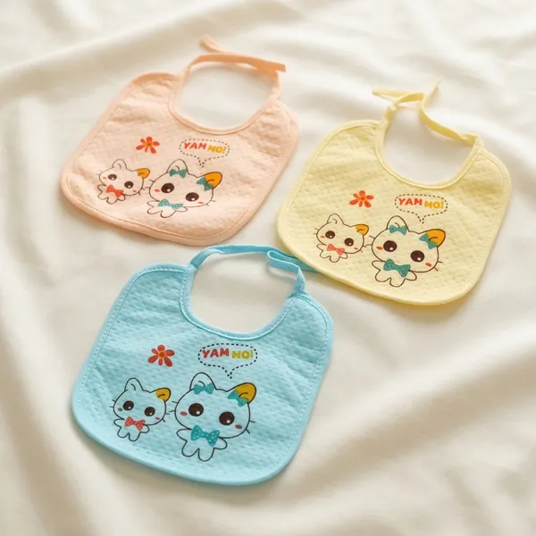 Multicolor_Cotton_Cat_Print_Baby_Bib_Set_Of_3
