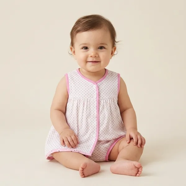 Pink_Cotton_Sleeveless_Polka_Dot_Dress_With_Bloomer_For_Baby_Girls