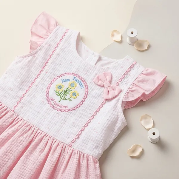White_And_Pink_Cotton_Sleeveless_Floral_Embroidered_Dress_For_Baby_Girls