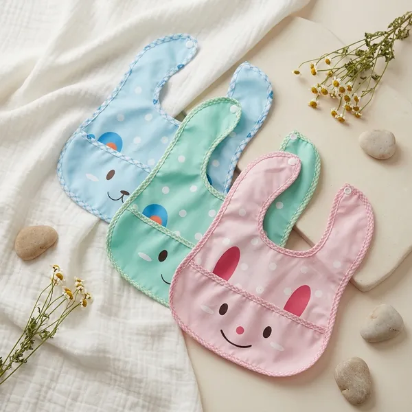 Multicolor_Waterproof_Rabbit_Face_Baby_Bib_Set_Of_3