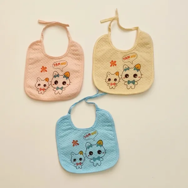 Multicolor_Cotton_Cartoon_Print_Baby_Bib_Set_Pack_Of_3_For_Infants