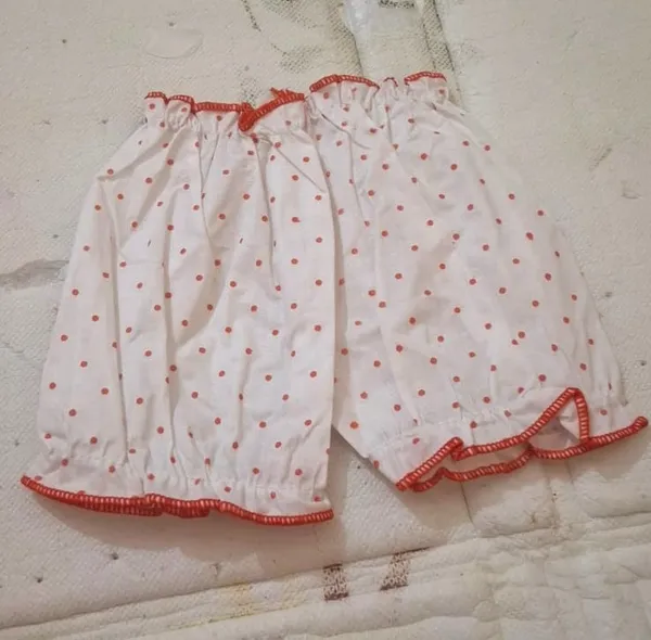 White_And_Coral_Cotton_Polka_Dot_Dress_With_Bloomer_Set_For_Baby_Girls