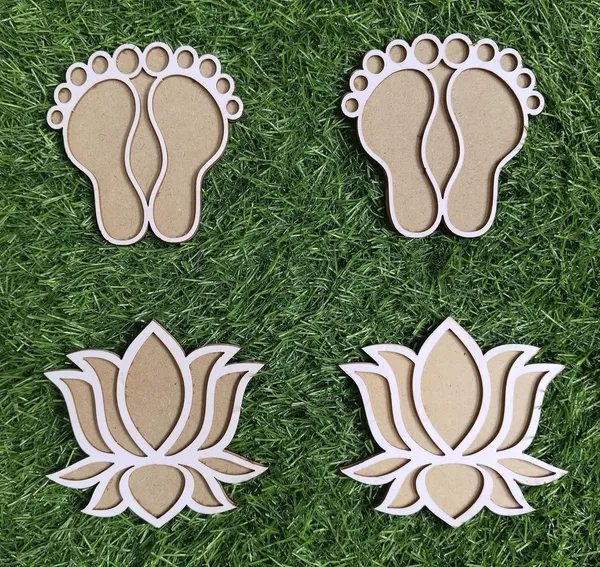 4_Inch_Rangoli_Stencils_Combo_Set_Of_4_Lotus_Charan_Design_Wooden_Mdf_Reusable_Templates_For_Diwali_Navratri_Pooja_Festive_Home_Decoration