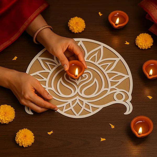 12_Inch_Peacock_Half_Mandala_Rangoli_Stencil_Or_Mat_Premium_5mm_Wooden_Mdf_Reusable_Rangoli_Design_Template_For_Diwali_Weddings_Navratri_Pongal_Onam_Pooja_Room_Entrance_Decoration