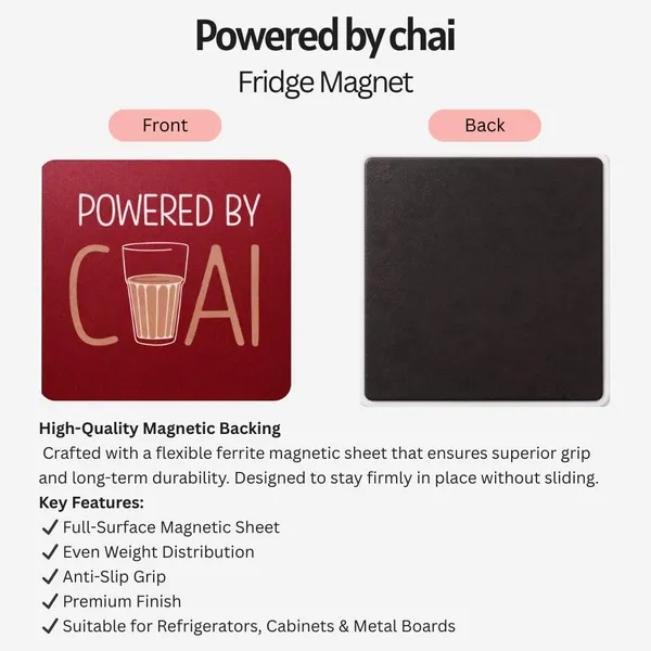 Powered_By_Chai_Fridge_Magnet_Funny_Tea_Lover_Refrigerator_Magnet_Indian_Chai_Quote_Kitchen_Decor_Magnet_For_Home_Office
