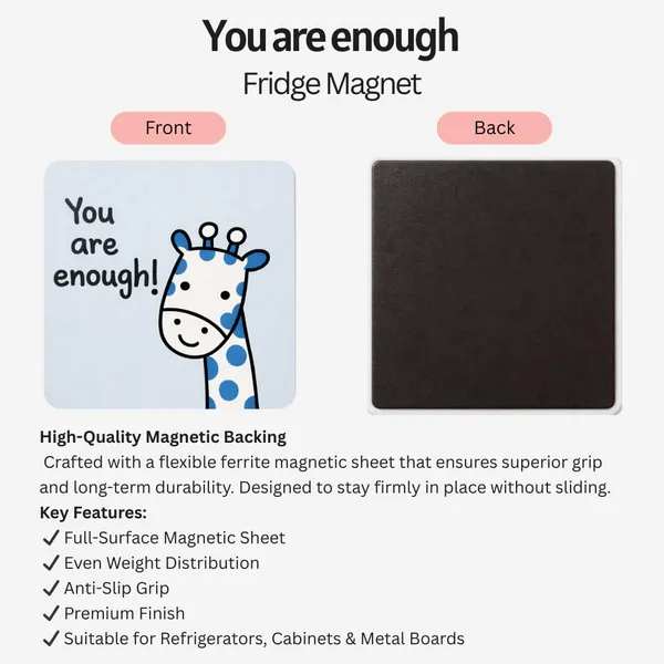 You_Are_Enough_Fridge_Magnet_Inspirational_Affirmation_Refrigerator_Magnet_Positive_Kitchen_Decor_Magnet_For_Home_Office_Study