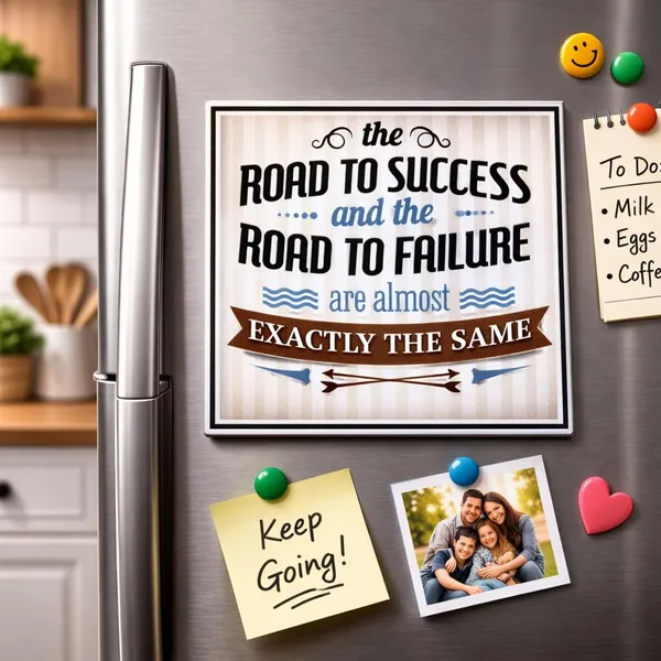 The_Road_To_Success_And_The_Road_To_Failure_Are_Almost_Exactly_The_Same_Fridge_Magnet_Inspirational_Quote_Refrigerator_Magnet_Motivational_Kitchen_Decor_For_Home_Office